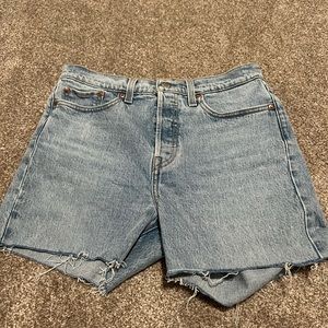 Levi wedgie jeans cut into shorts size 29